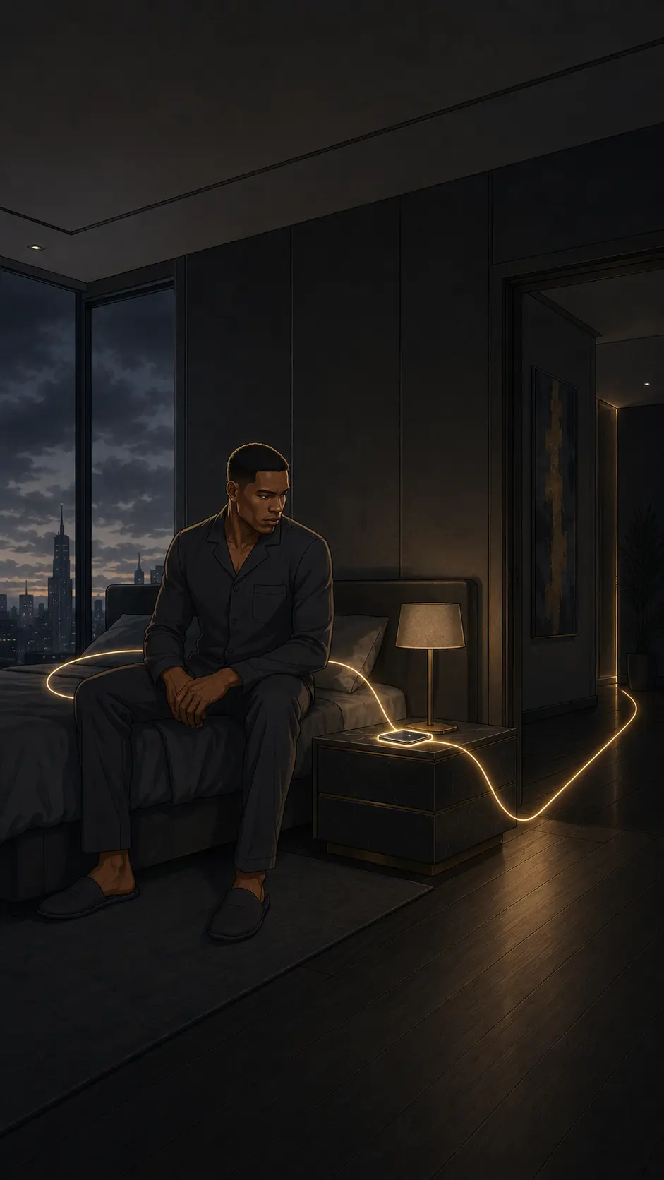 The Weight Before Dawn · illustrated loop