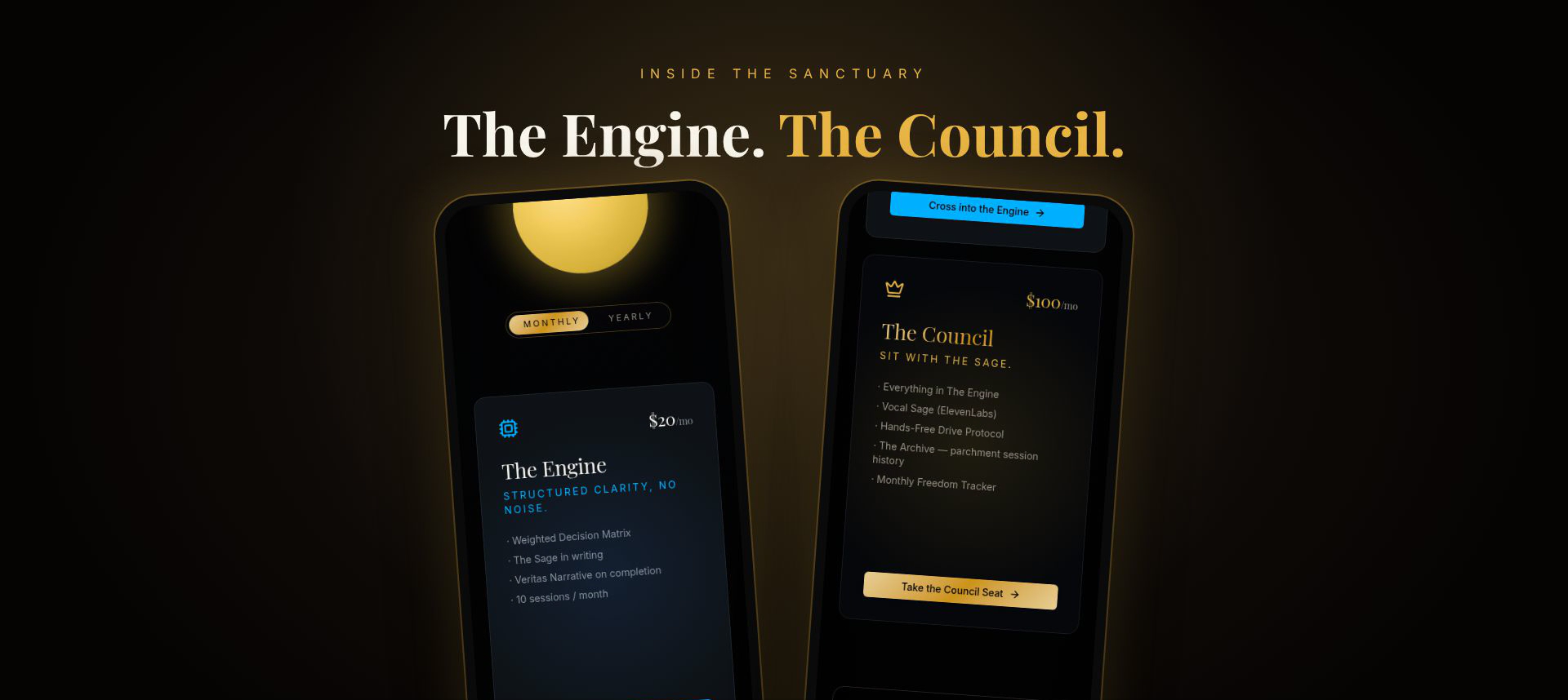 Inside the Sanctuary · The Engine & The Council tiers